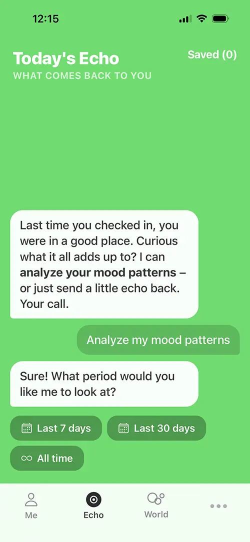 echo screen
